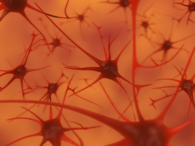 3D illustration of neurons in the brain