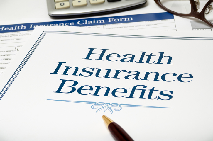 Health Insurance Benefits book close-up