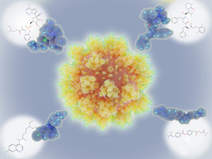 Potential coronavirus drugs, illustration