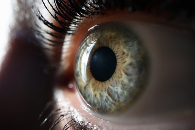 Close up photo of a woman's eye to symbolize inherited eye diseases