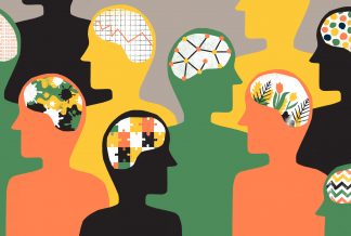 people/brain illustration