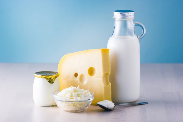 Dairy products such as milk, cheese, egg, yogurt and butter.