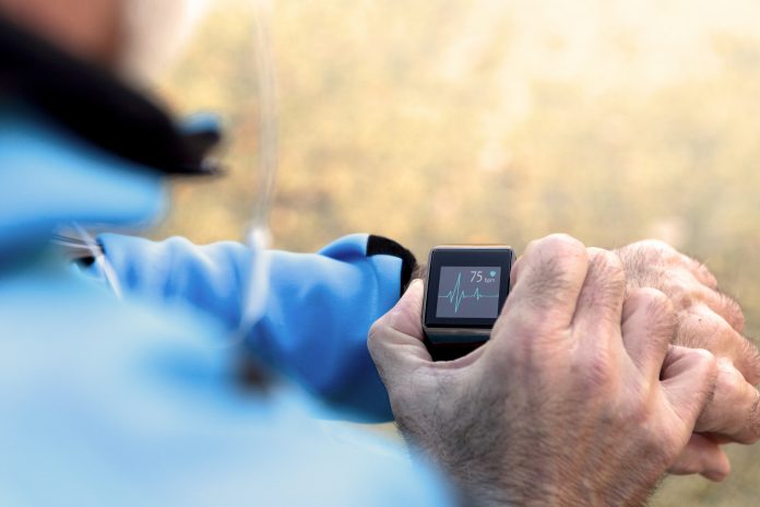 Smart Watch measuring heart rate