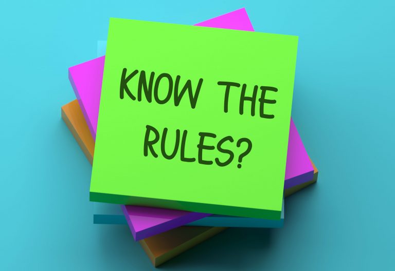 Know The Rules? sticky note